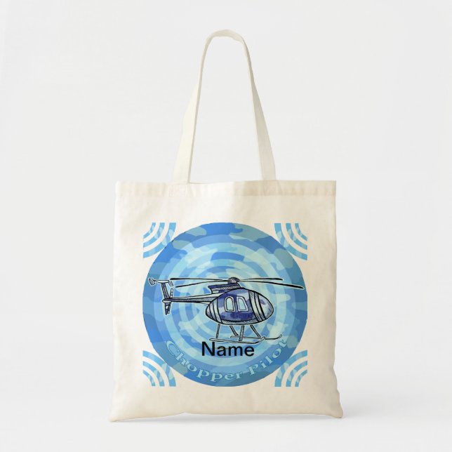 Blue Sky Helicopter tote bag (Front)