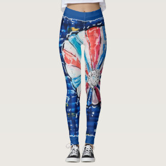 Blue Sky Hot Air Balloon Leggings