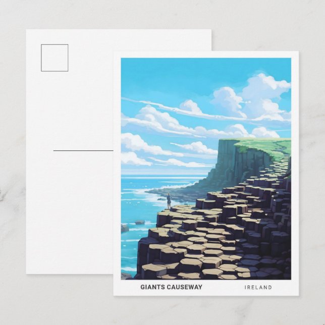 Blue Sky in Giants Causeway Ireland Travel  Postcard (Front/Back)