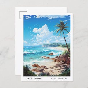 Blue Sky in Grand Caymans Vintage Travel  Postcard