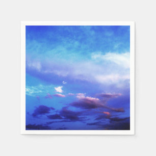 Blue Sky Landscape Photography Art Napkin