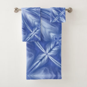 Blue Sky Milky White Clouds Abstract Pattern Bath Towel Set