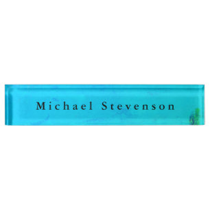 Blue Sky Modern Design Unique Personal Nameplate