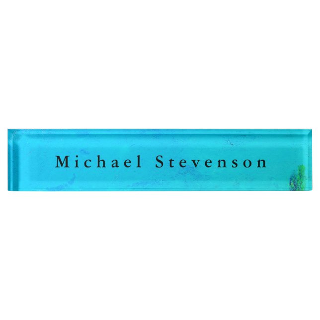 Blue Sky Modern Design Unique Personal Nameplate (Front)