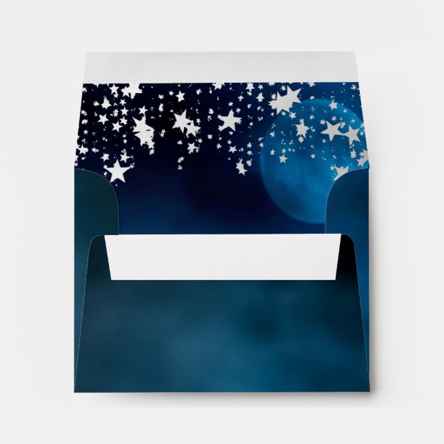 Blue sky moon stars envelope (Back (Bottom))