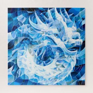Blue Sky Mosaic Dragon  Jigsaw Puzzle
