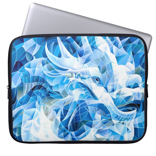Blue Sky Mosaic Dragon  Laptop Sleeve (Front)