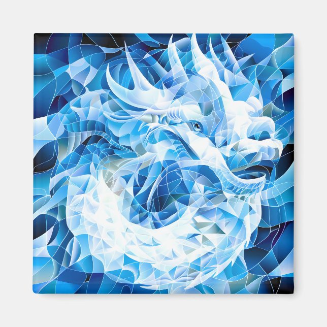Blue Sky Mosaic Dragon  Magnet (Front)