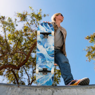 Blue Sky Mosaic Dragon  Skateboard