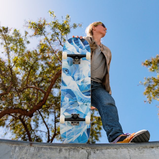 Blue Sky Mosaic Dragon  Skateboard (Outdoor 1)