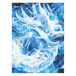 Blue Sky Mosaic Dragon  Tablecloth