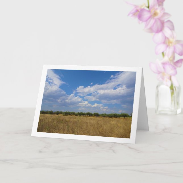 Blue Sky Orchard Landscape Card (Orchid)
