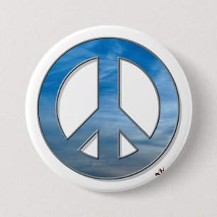 Blue Sky Peace Button