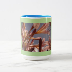 Blue Sky Pink Lily Two-Tone Coffee Mug