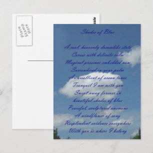 Blue Sky Poem Postcard