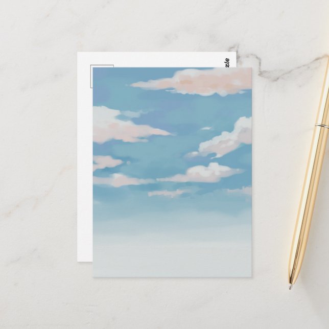 Blue sky postcard (Front/Back In Situ)
