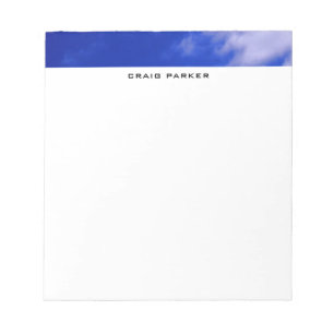 Blue Sky Professional Plain Simple Minimalist Notepad