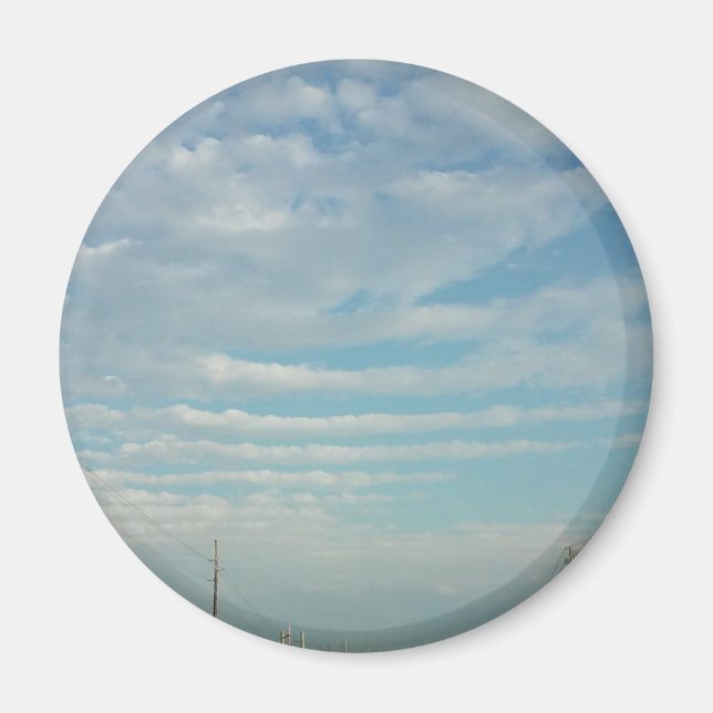 blue sky ripple clouds magnet (Front)