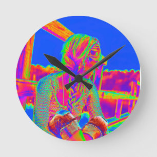 Blue Sky Round Clock