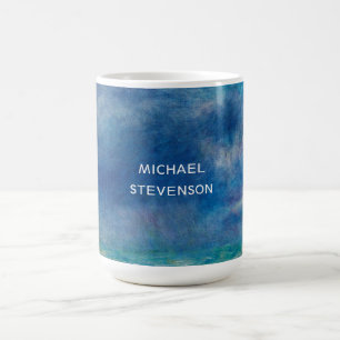 Blue Sky Sea Abstract Unique Chic Modern Minimal Coffee Mug