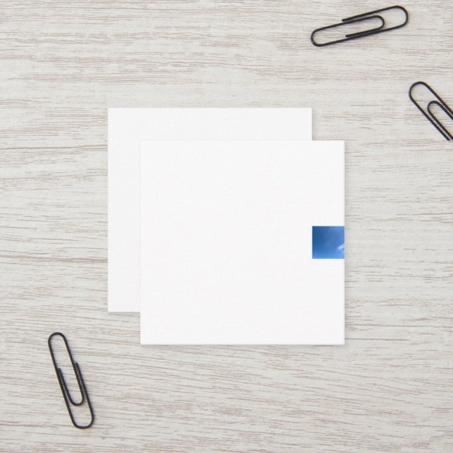 Blue Sky Series #1 Square Business Card (Front/Back In Situ)