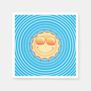 Blue Sky Smiling Sun Napkin