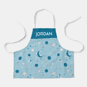 Blue Sky & Space Pattern Apron