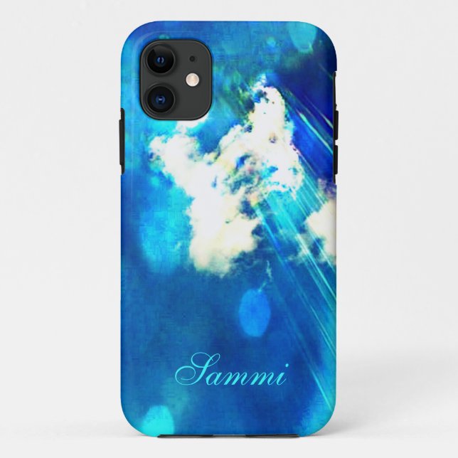 Blue Sky Sparkle iPhone 5 case *Personalise* (Back)