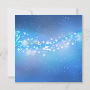 Blue Sky, Stars And Music Notes