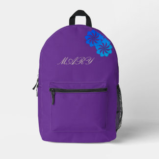 Blue sky stars printed backpack