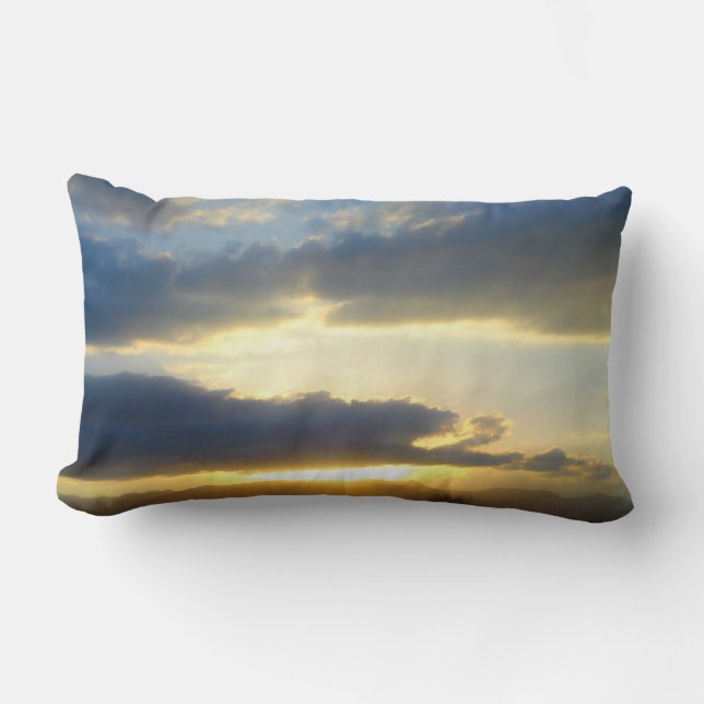 Blue Sky Sunset Pillow (Front)