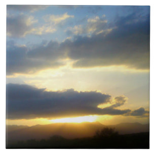 Blue Sky Sunset Tile