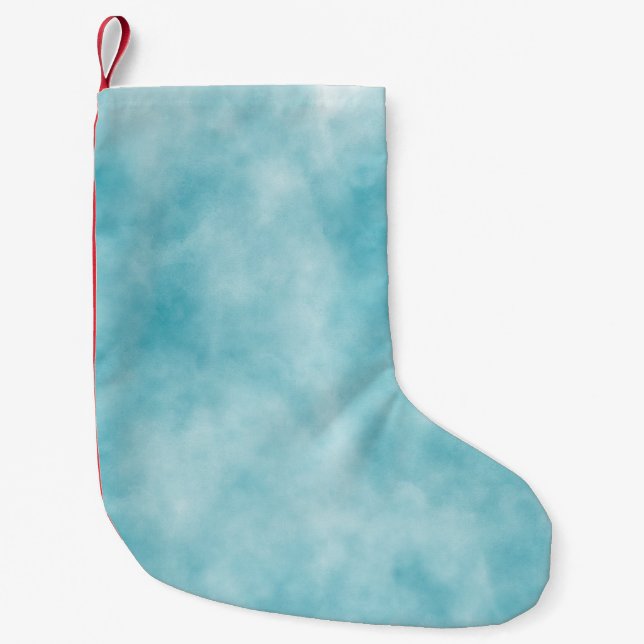 Blue sky texture paintabstract, art, graphic decor small christmas stocking (Front)