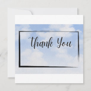 Blue Sky Thank You Card – Elegant Cloud Design