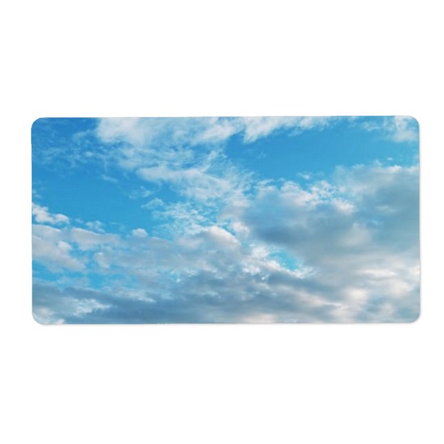 Blue Sky Themed Shipping Labels (Front)