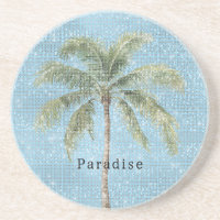 Blue Sky Tropical Palm Tree Sparkle