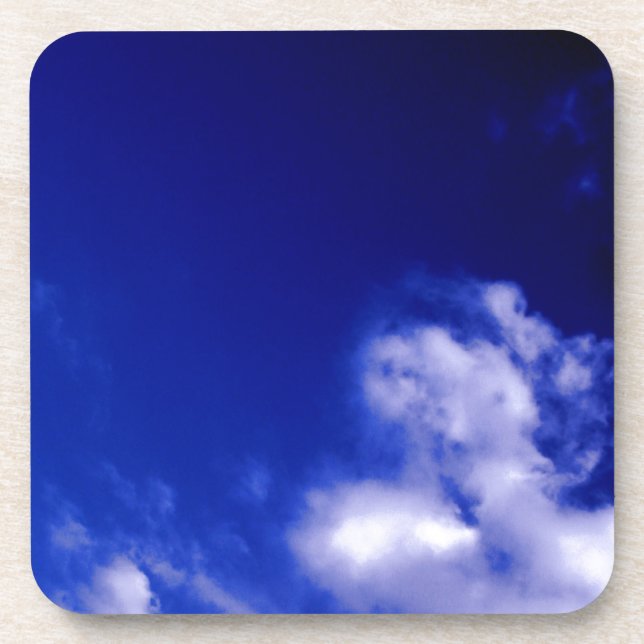 Blue Sky Unique Chic Modern Minimal Coaster (Front)
