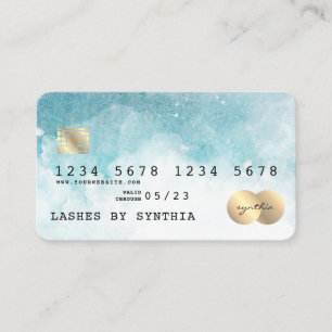 Blue Sky Watercolor Credit Card Style