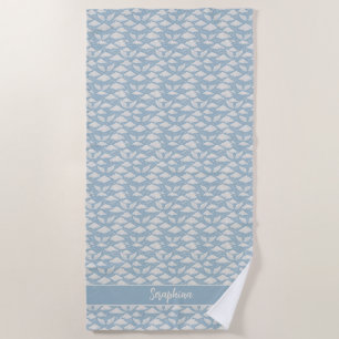 Blue Sky White Angel Wings and Heavenly Clouds Beach Towel