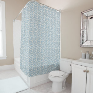 Blue Sky White Angel Wings and Heavenly Clouds Shower Curtain