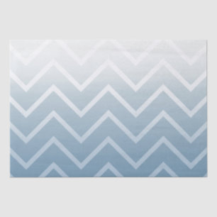 Blue Sky White Chevron Tissue Paper