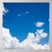 Blue Sky White Clouds Heavenly Skies Background