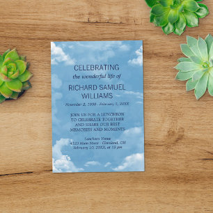 Blue Sky & White Clouds Life Celebration Invitation