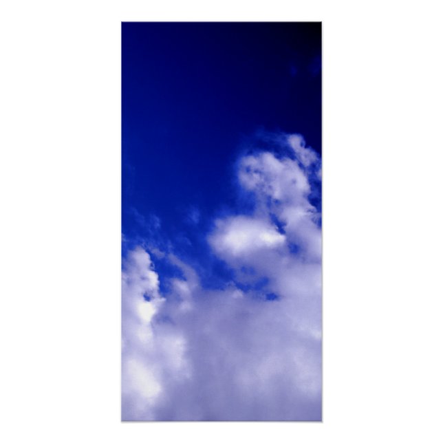 Blue Sky & White Clouds Poster (Front)