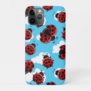 Blue Sky White Clouds Red Ladybug Beetle Case-Mate iPhone Case