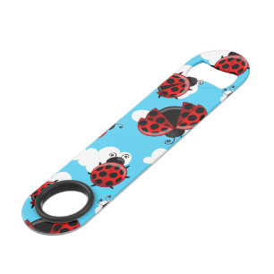 Blue Sky White Clouds Red Ladybug Beetle Insect