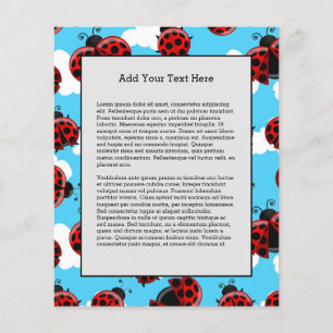 Blue Sky White Clouds Red Ladybug Beetle Insect Flyer