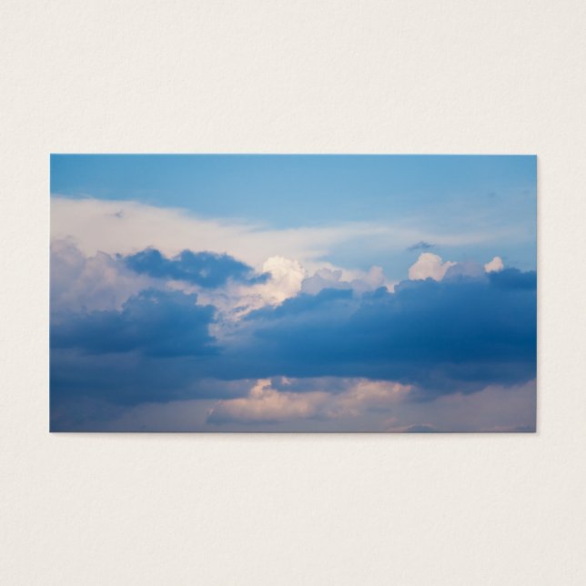 Blue Sky White Clouds Sunrise Background Template (Front)