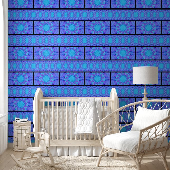 Blue Sky Wildflower in Purple Wallpaper (Kids)
