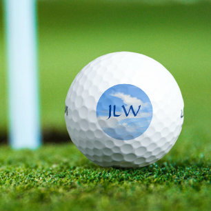 Blue Sky with a Twist of Clouds Golf Balls